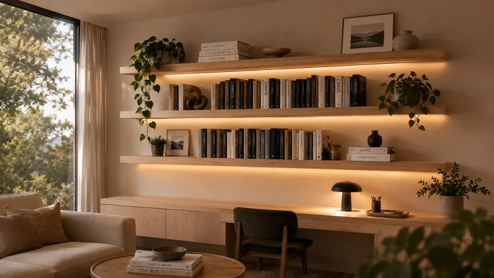 floating bookshelves