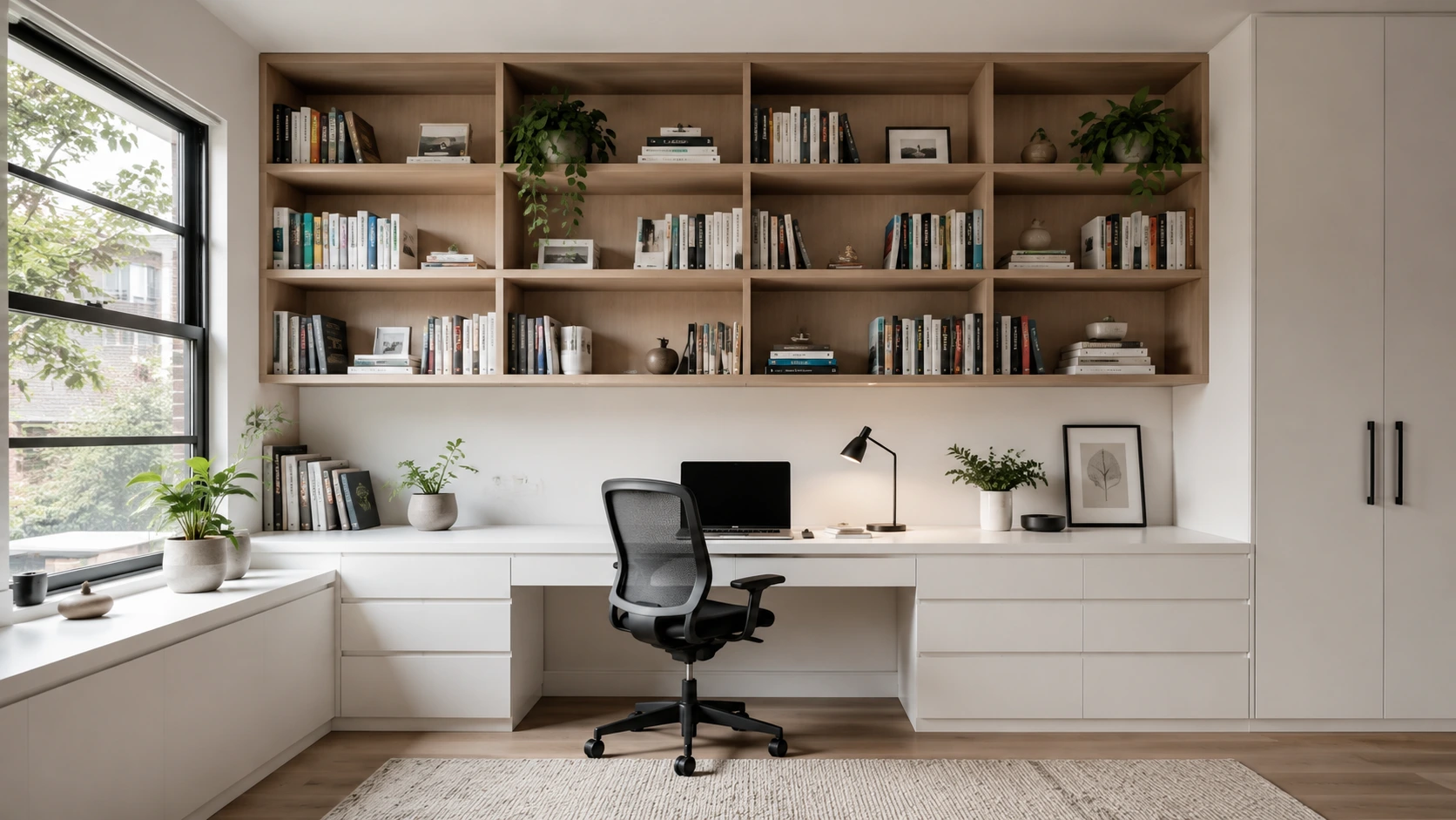 Desk with Bookshelves