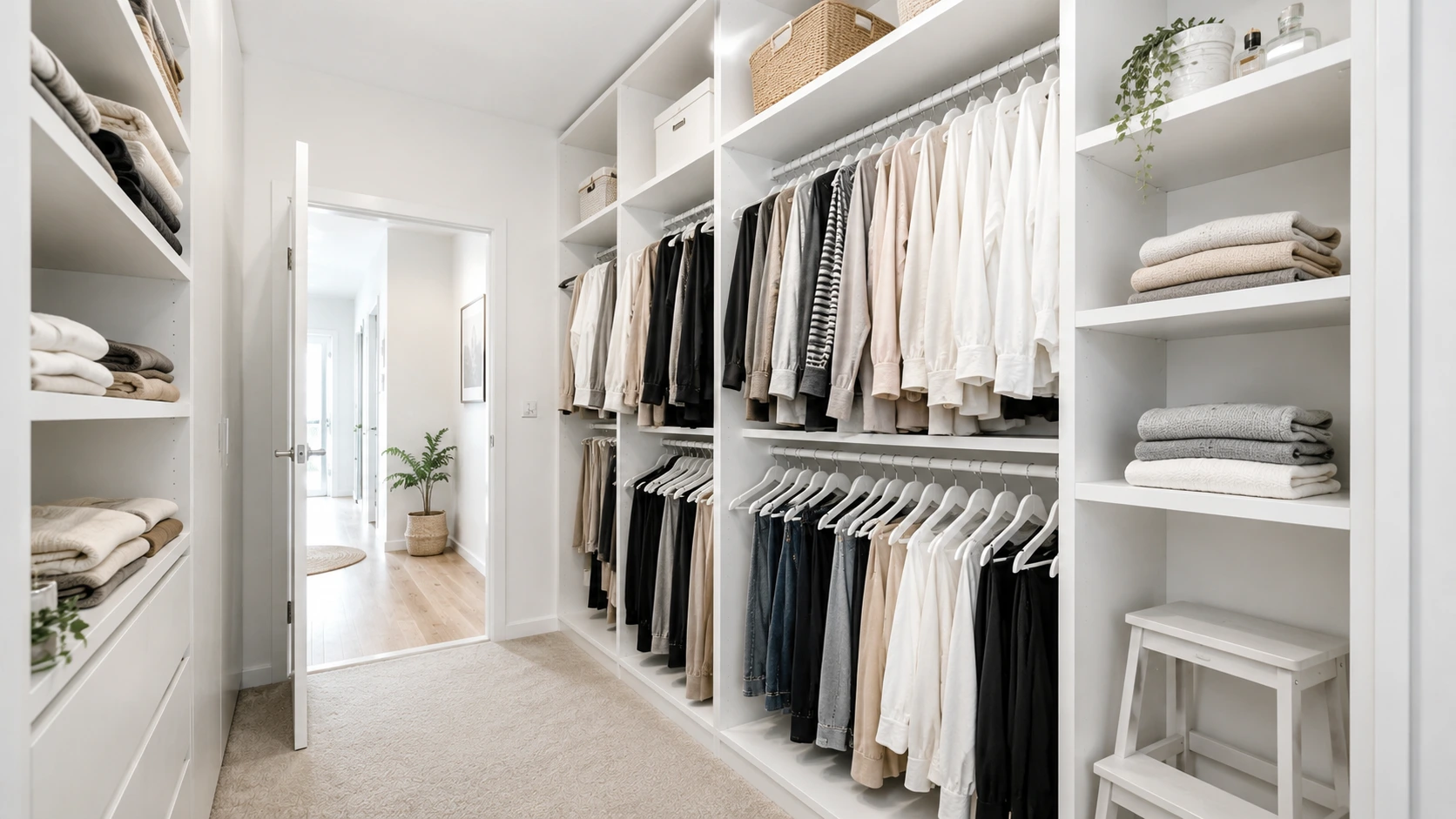 small walk in robe ideas